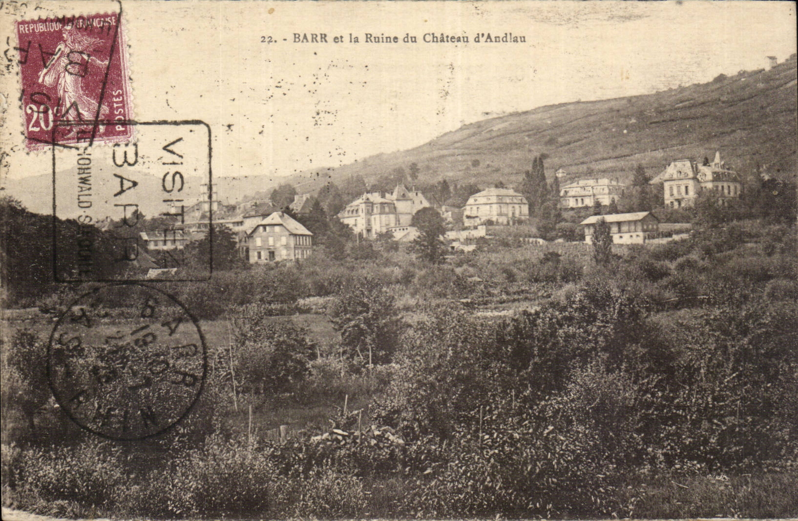 Barr - et les Ruines du Chateau d'Andlau CPA 