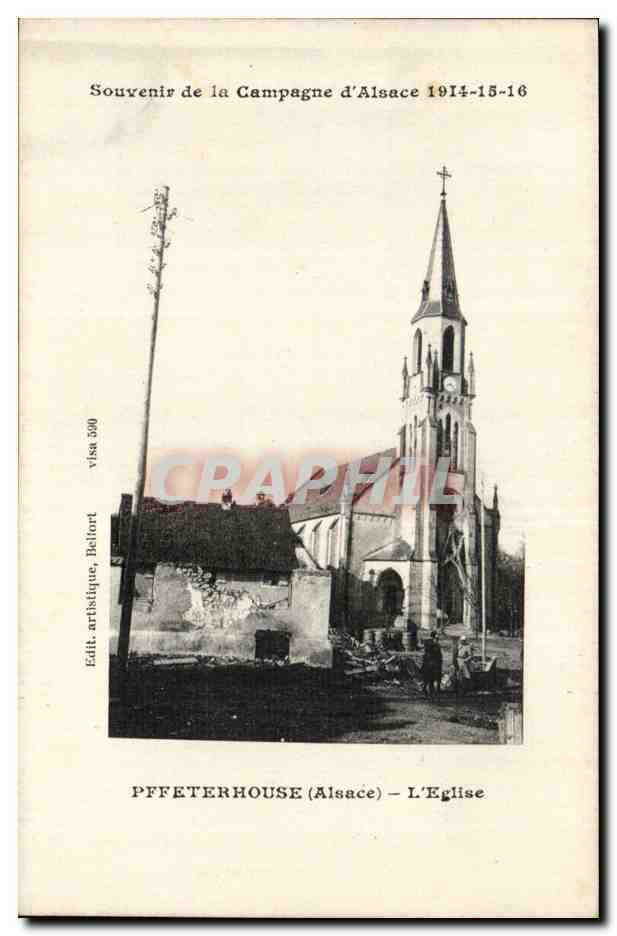 Pffeterhouse (Alsace) — L'Église — Edit. artistique, Belfort n° 390