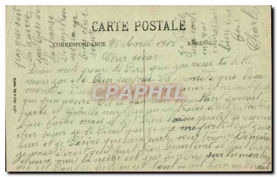 Folklore - Costumes - Alsacienne - drapeau CPA  — Verso