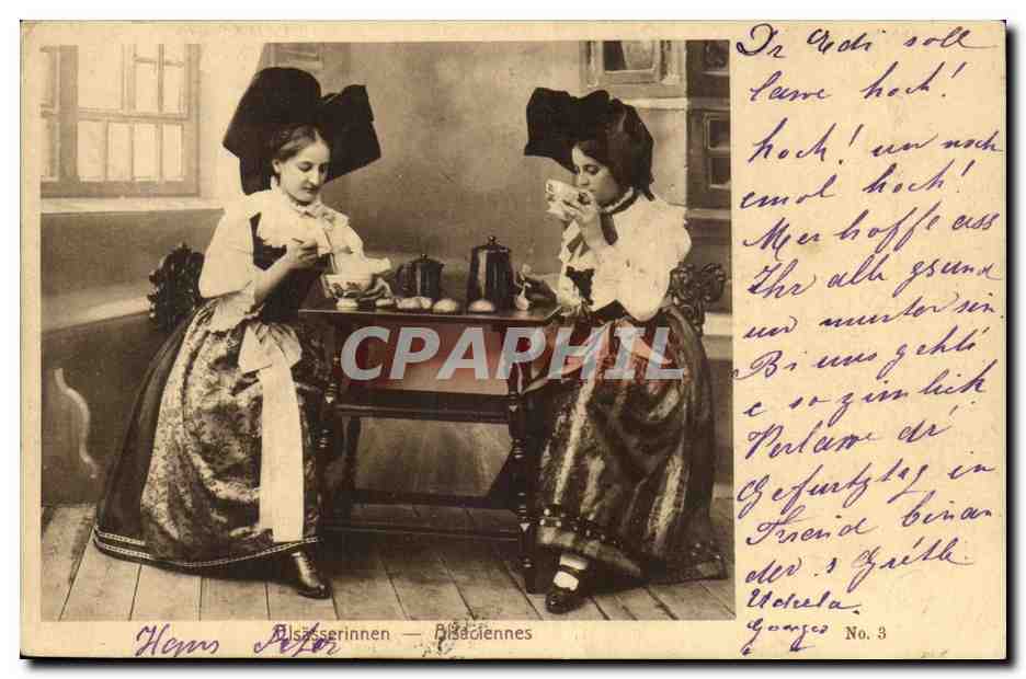 Folklore - Costumes - Alsacienne - Kaffee - Cafe - CPA 