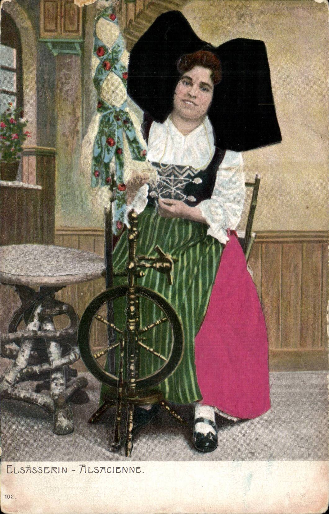 Folklore - Costumes - Alsacienne - Elsaesserin CPA 