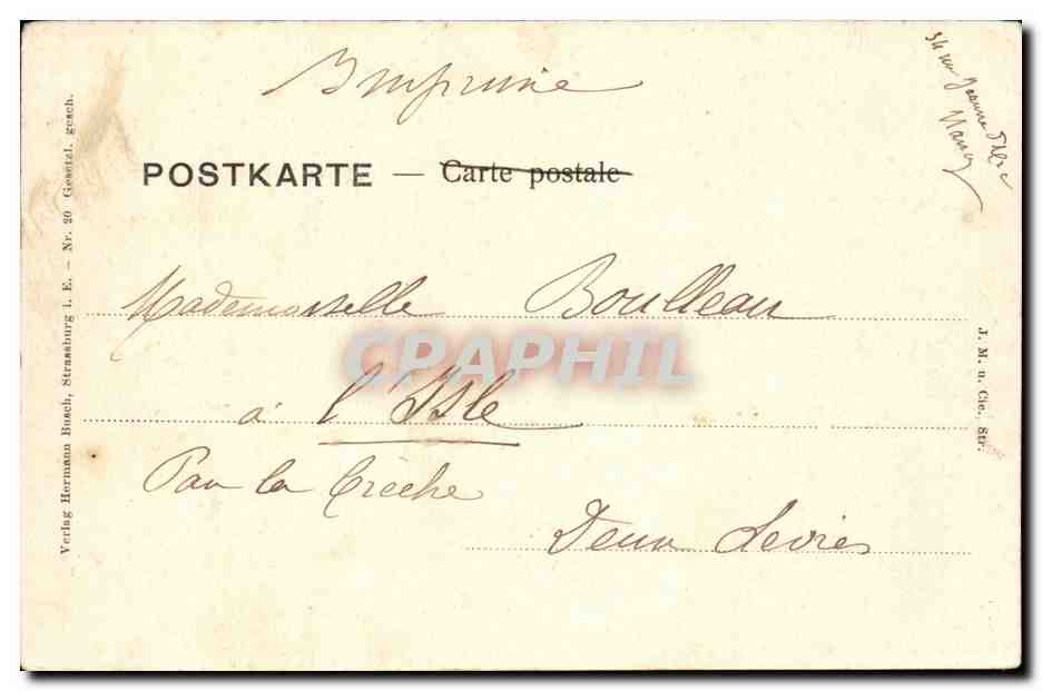Danseurs alsaciens — Souvenir d'Alsace — Éditeur : Verlag Hermann Buech, Strasbourg — Reverso