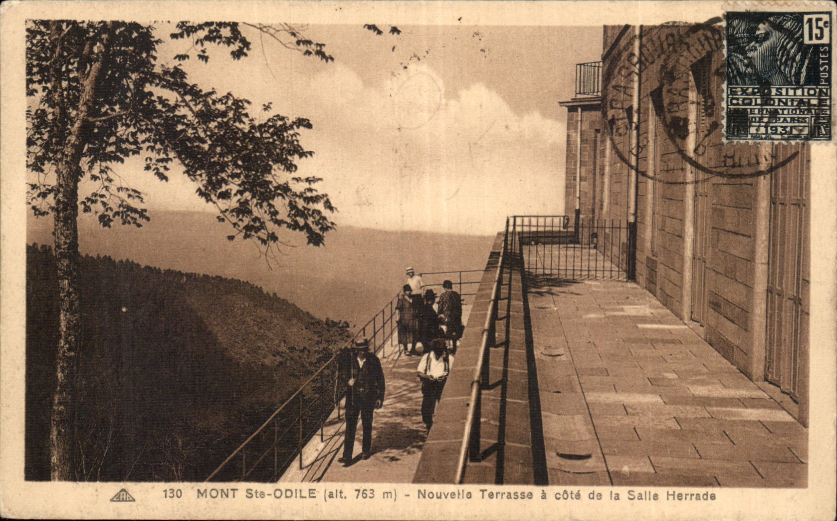 Mont Sainte Odile - alt 763 - Nouvelle Terrasse a cote de la salle Herrade - CPA 