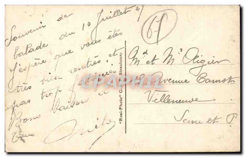 Strasbourg - Le Pont de Kehl — C.A.P. n° 419 — Rückseite