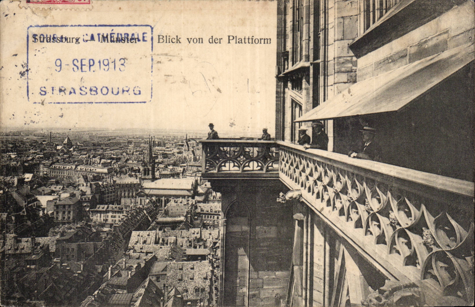 Strasbourg - Cathédrale — vue de la plateforme — éditeur Treyer, Strasbourg