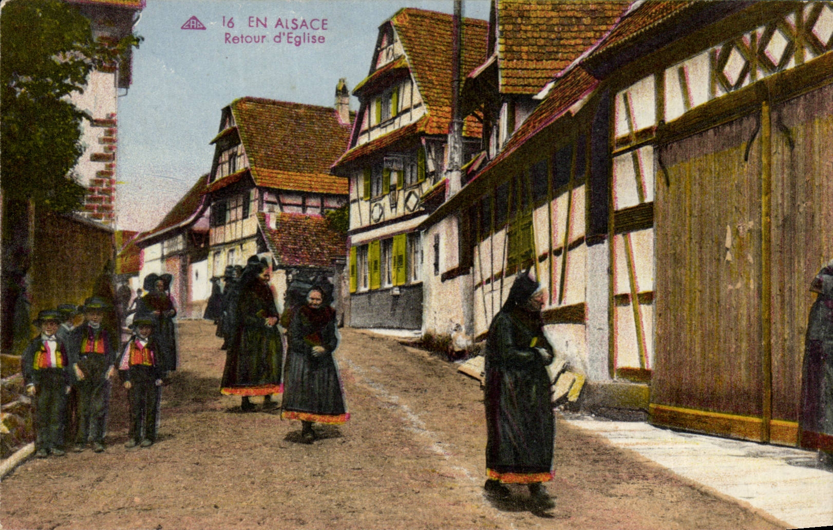 Retour d'Église — En Alsace — Éditeur C. des Arts Photomécanique, Paris