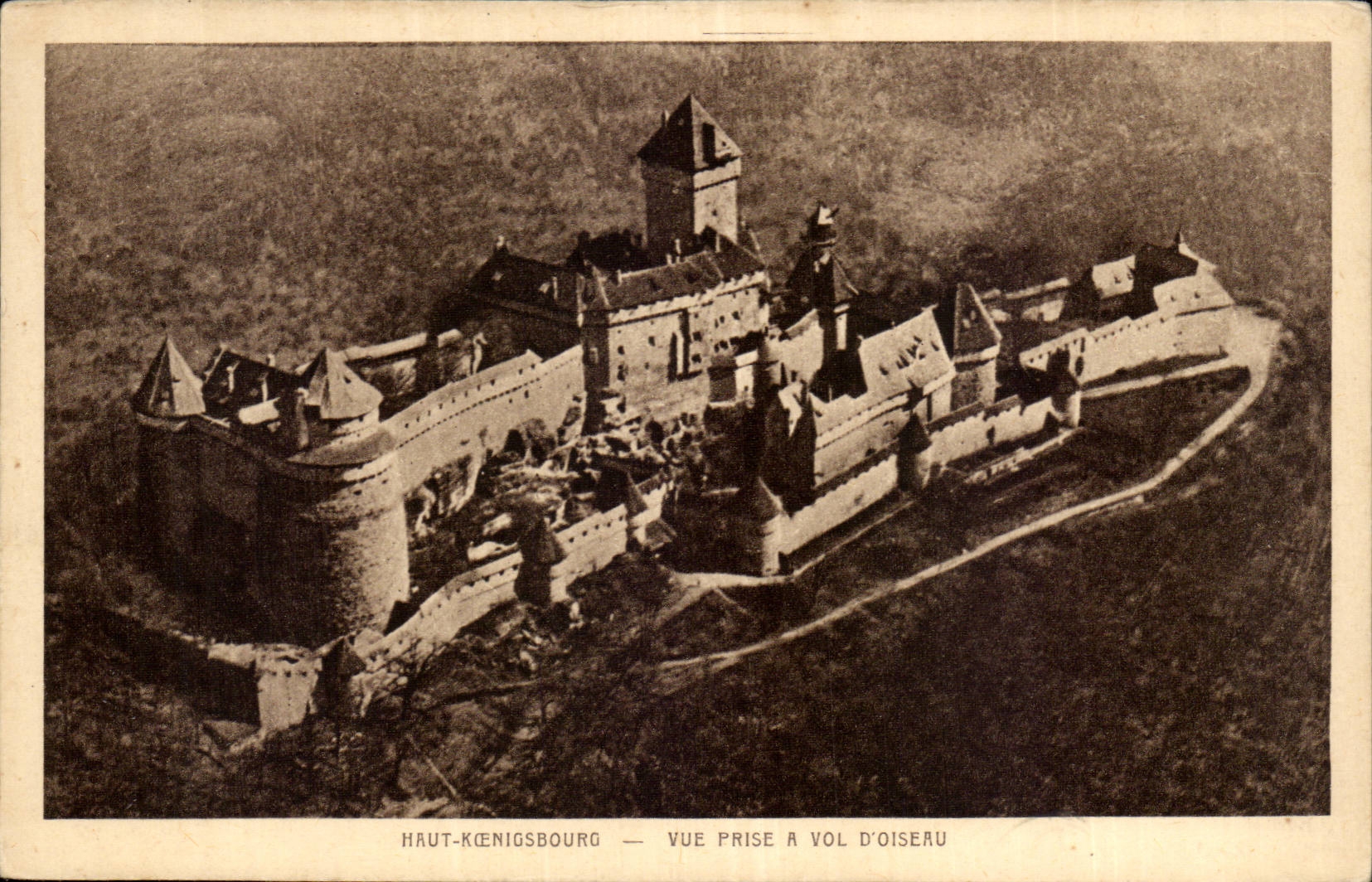 Haut-Kœnigsbourg — Vue prise à vol d'oiseau