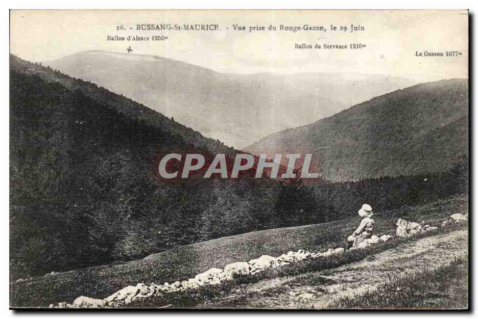 Bussang-St-Maurice — Vue prise du Rouge-Gazon, le 29 juin — La Guisson 1077