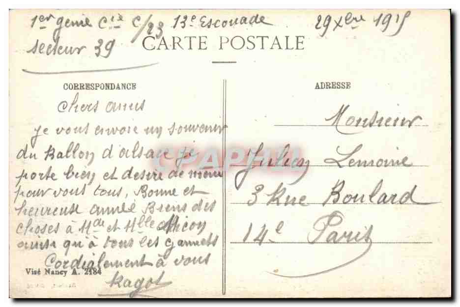 Bussang-St-Maurice — Vue prise du Rouge-Gazon, le 29 juin — La Guisson 1077 — Reverso