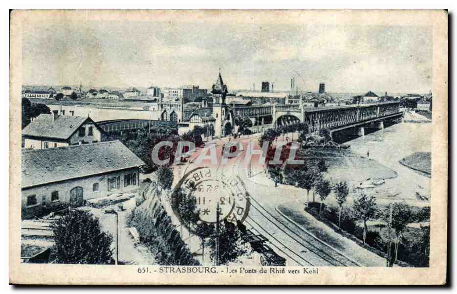 Strasbourg - Les Ponts du Rhin vers Kehl — Éd. Ch. Bergeret, n° 631