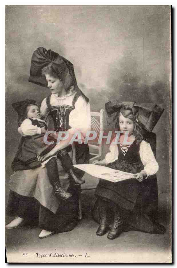 Folklore - Costumes - Types Alsacienne - Enfants - Beautiful Card CPA 