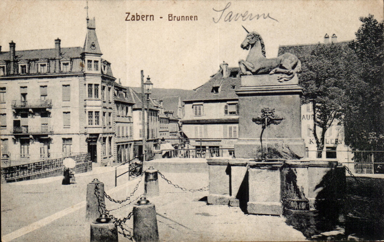Saverne - Zabern - Brunnen - Fontaine CPA Licorne