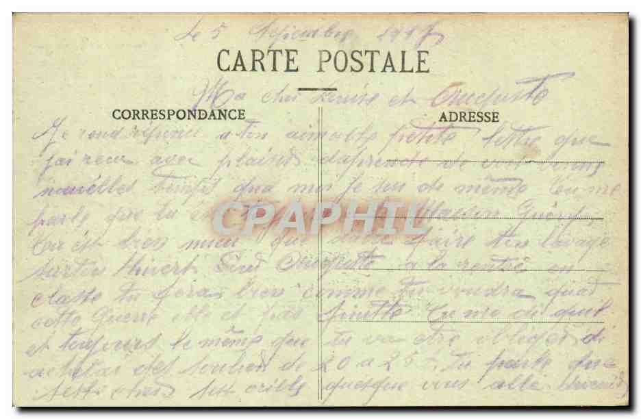 Tombe de Soldat Français fleurie — Lorraine, 1914-15-16 — K. Bastien, Lib.-édit. Lunerille — Rückseite