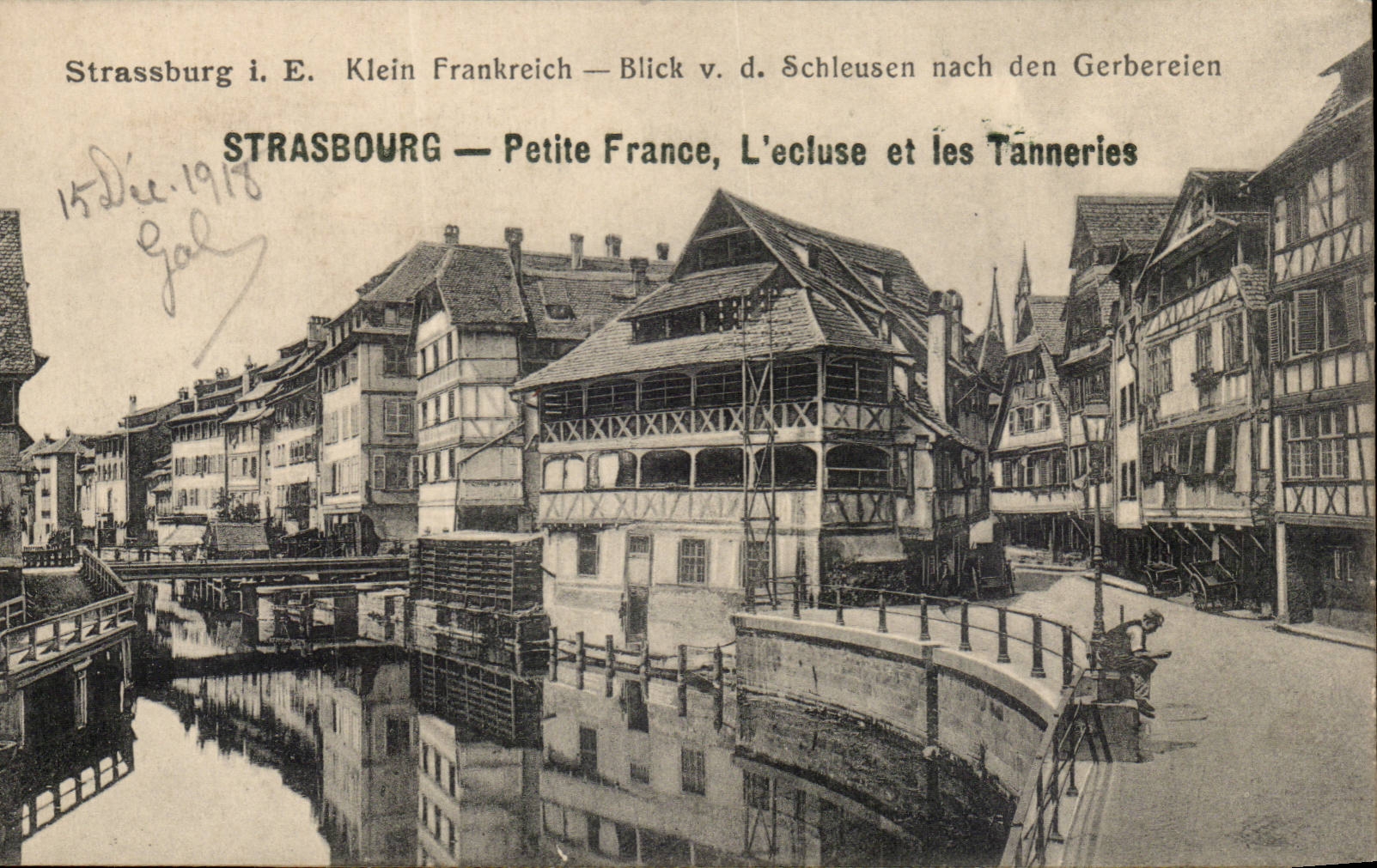 Strasbourg - Strassburg - Petite France L'Ecluse et les Tanneries - Klein Frankreich - Blick Schleusen CPA 