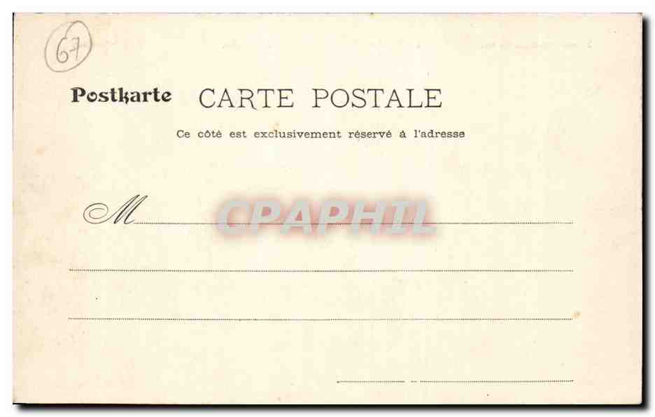 Mulhouse - Neues Postamt - Nouvel Hotel des Postes CPA  — Rückseite