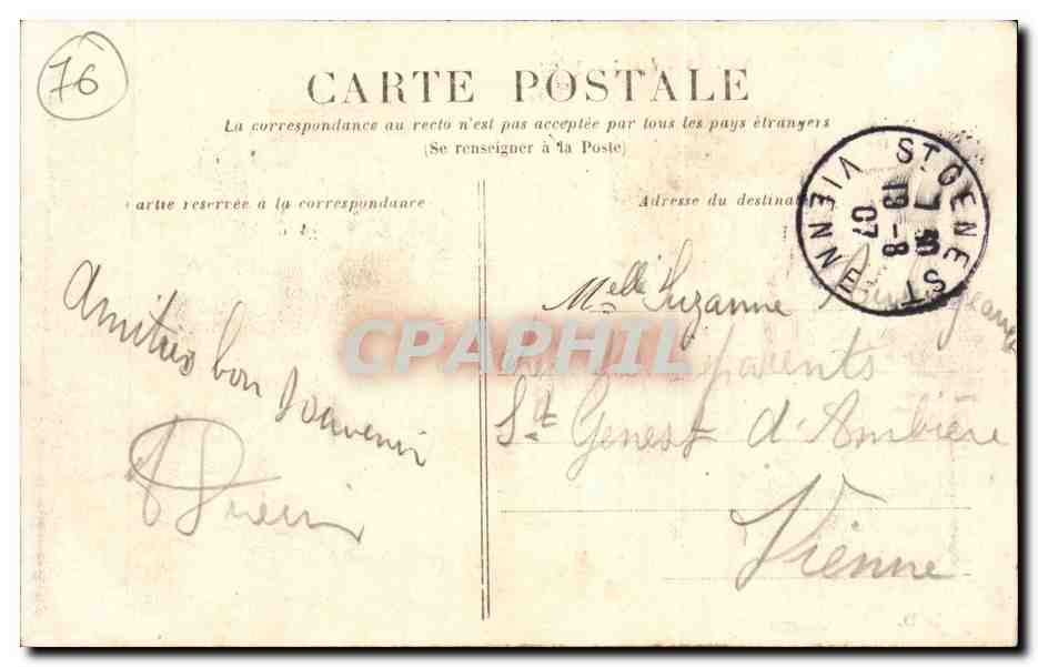 Rouen - Rue de la Republique - CPA  — Rückseite