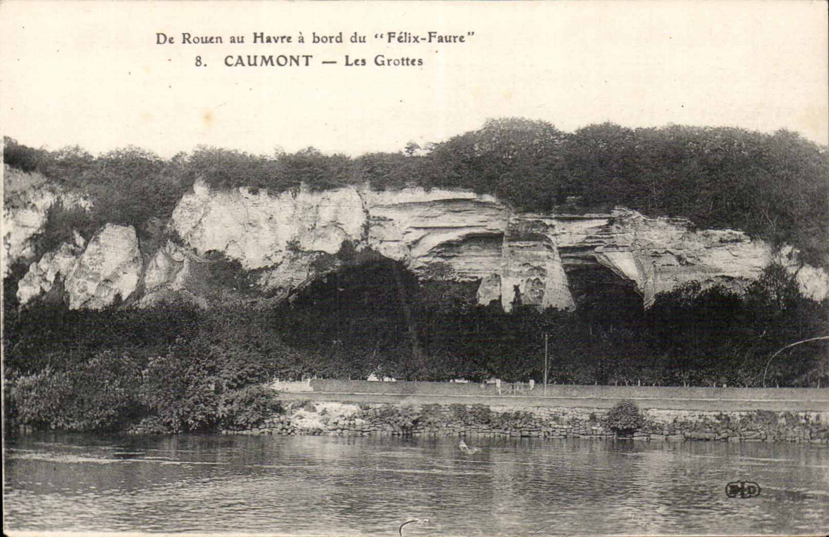 Caumont - Les Grottes - De Rouen au Havre a bord du Felix Faures - CPA 