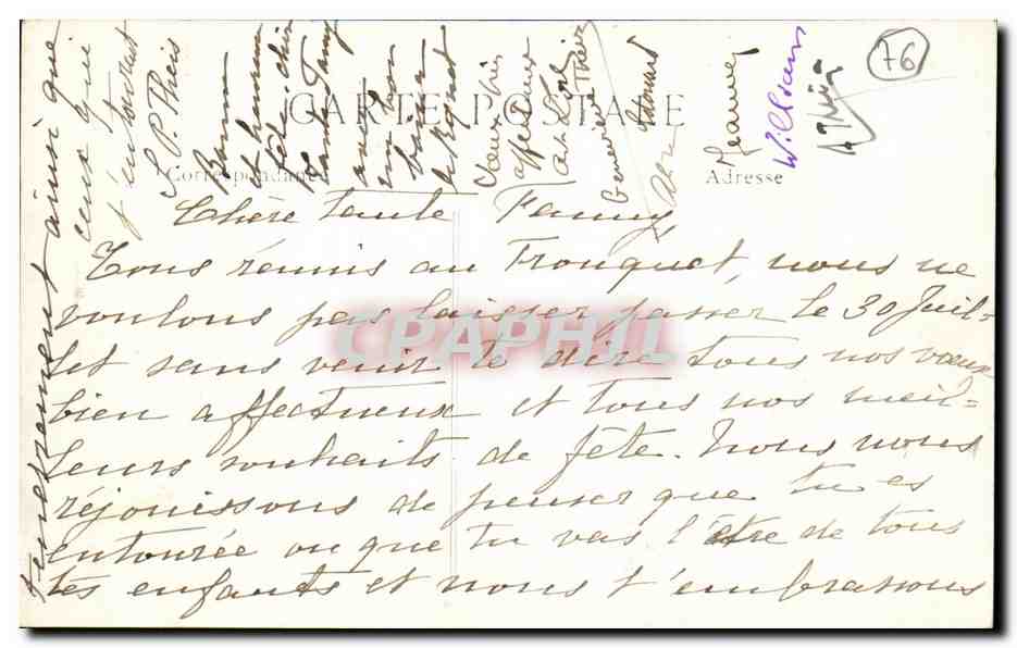Mont aux Malades - pres Rouen - Manoir des Ifs CPA  — Rückseite