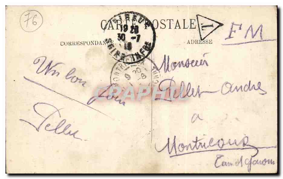 Elbeuf - Rue de la Barriere - Galeries - Habillements CPA  — Rückseite
