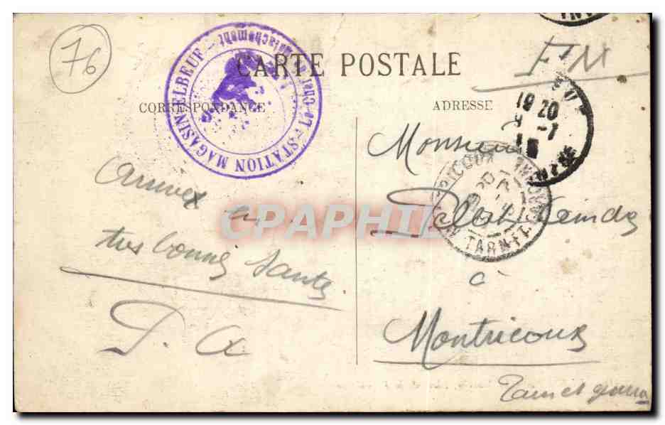 Elbeuf - Le Marche - Place de la Republique CPA  — Rückseite