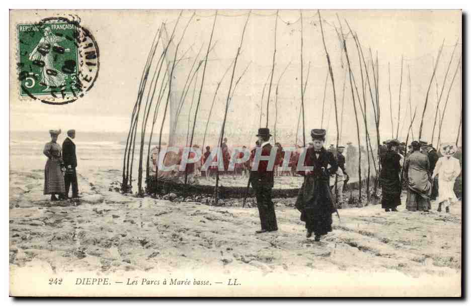 Dieppe — Les Parcs à Marée basse — LL.