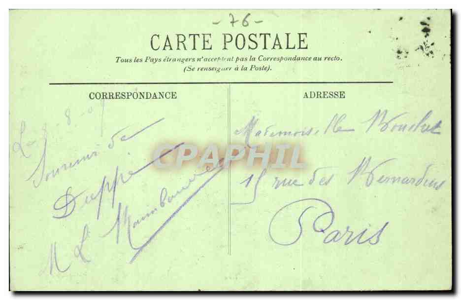 Dieppe — Les Parcs à Marée basse — LL. — Rückseite