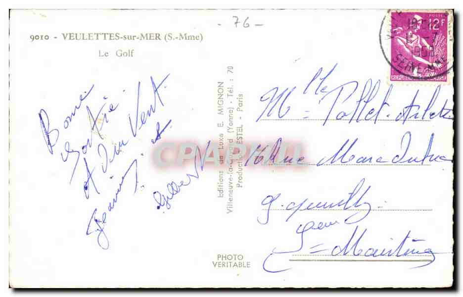 Veulettes sur Mer - Le Golf - Sport - CPA  — Rückseite