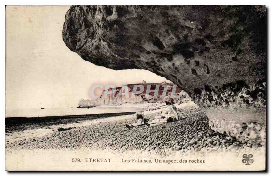 Etretat - Les Falaises - Un aspect des Roches - CPA 