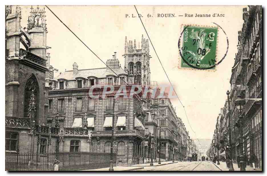 Rouen - Rue Jeanne d'Arc - Joan of Ark Street - CPA 