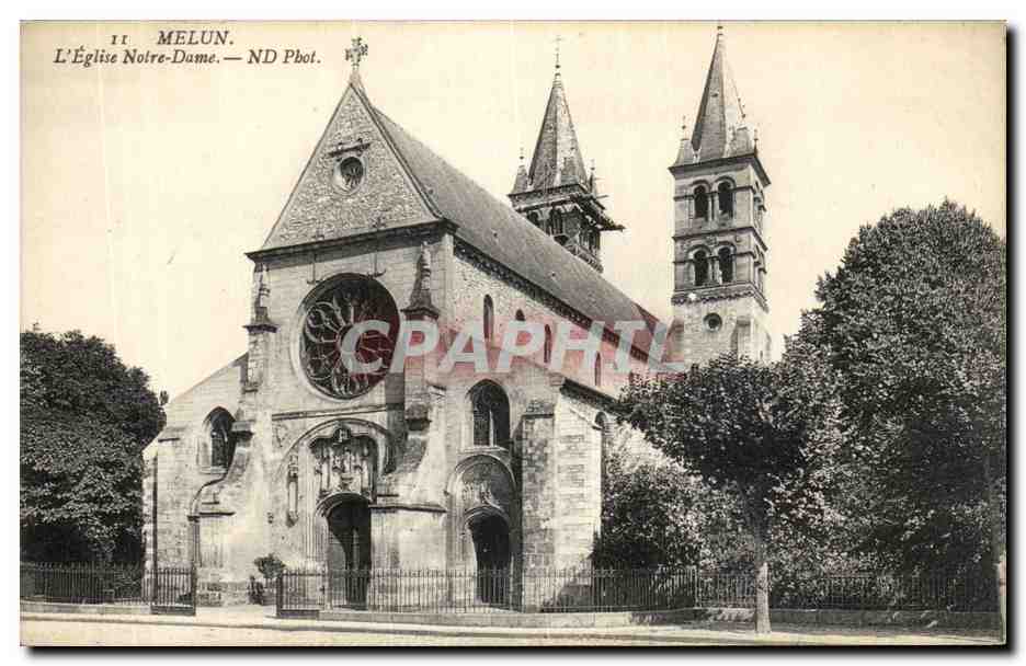 Melun - L'Eglise Notre Dame CPA 