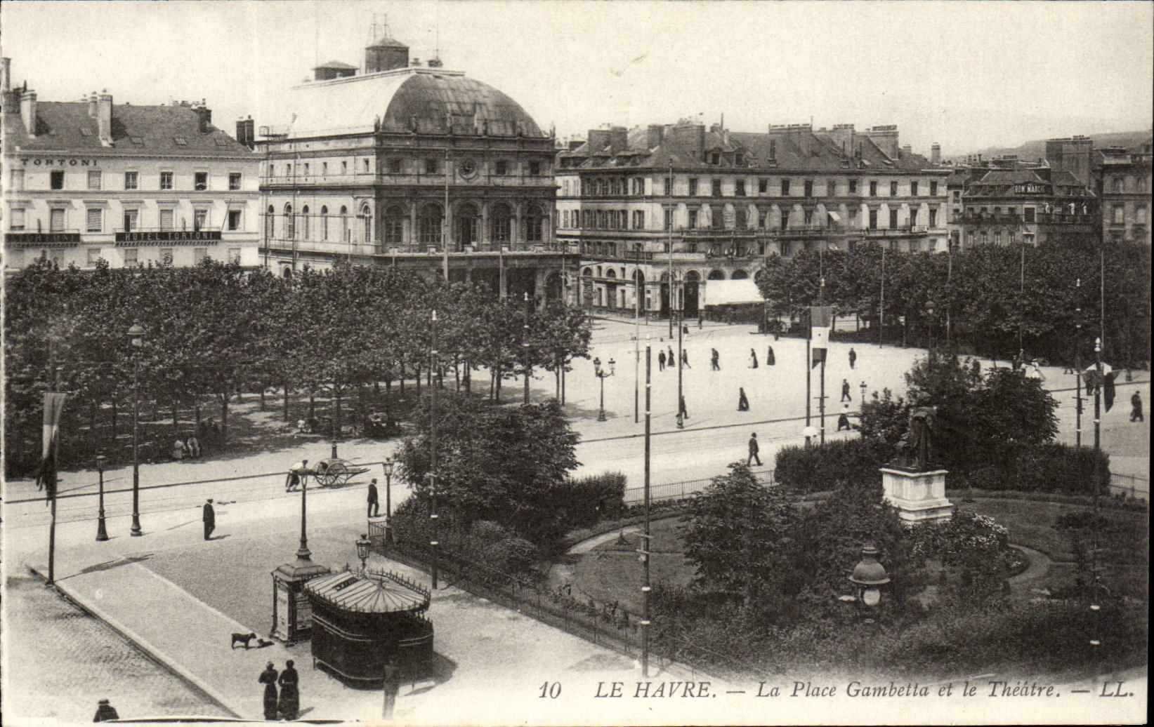Le Havre - La Place Gambetta et le Theatre - CPA 