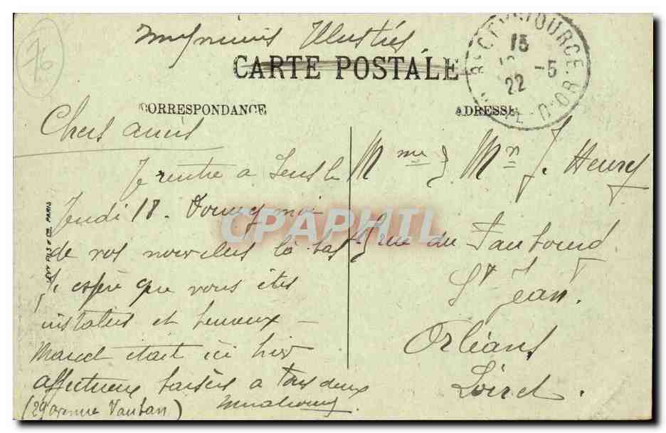 Le Havre - Vue Generale de la Cote - CPA  — Verso