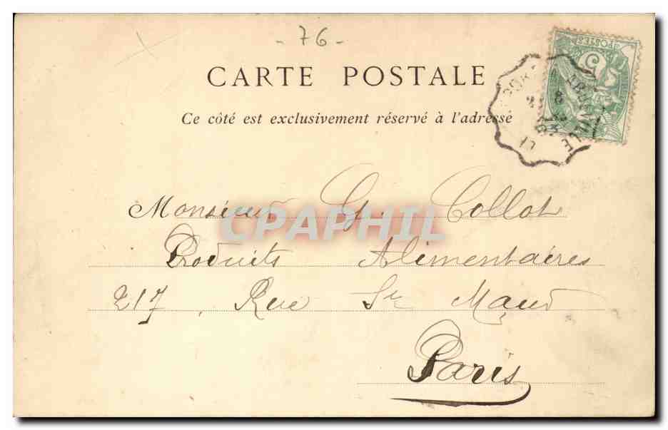 Le Treport - Le Casino Municipal - CPA  — Rückseite