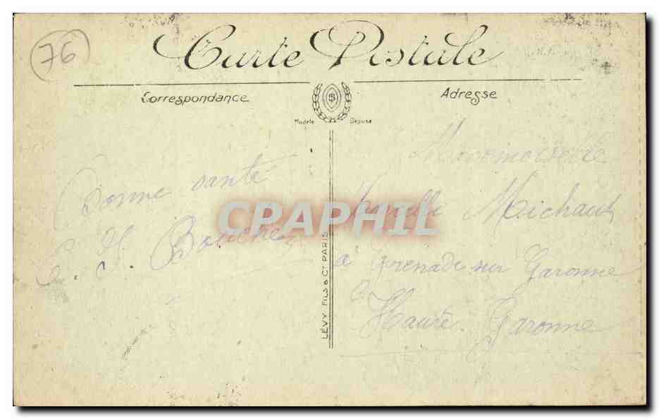 Le Treport - La Terrasse vue vers Mers - CPA  — Rückseite