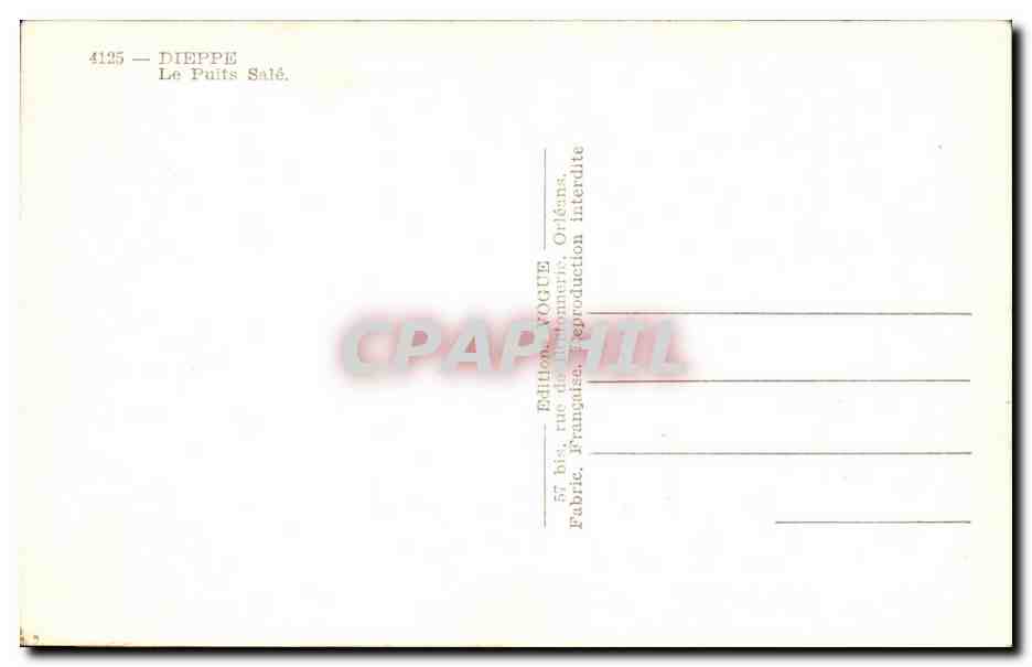 Dieppe - Le Puits Sale - CPA  — Rückseite