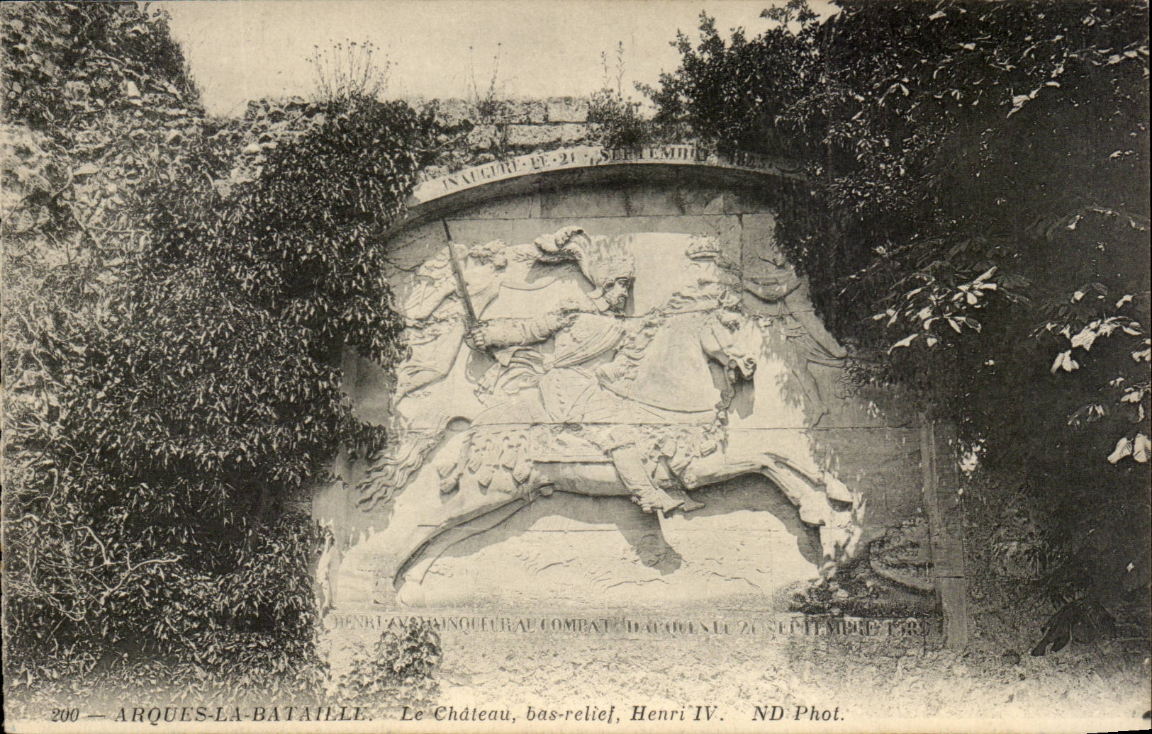 Arques la Bataille - Le Chateau - bas relief - Henri IV CPA 