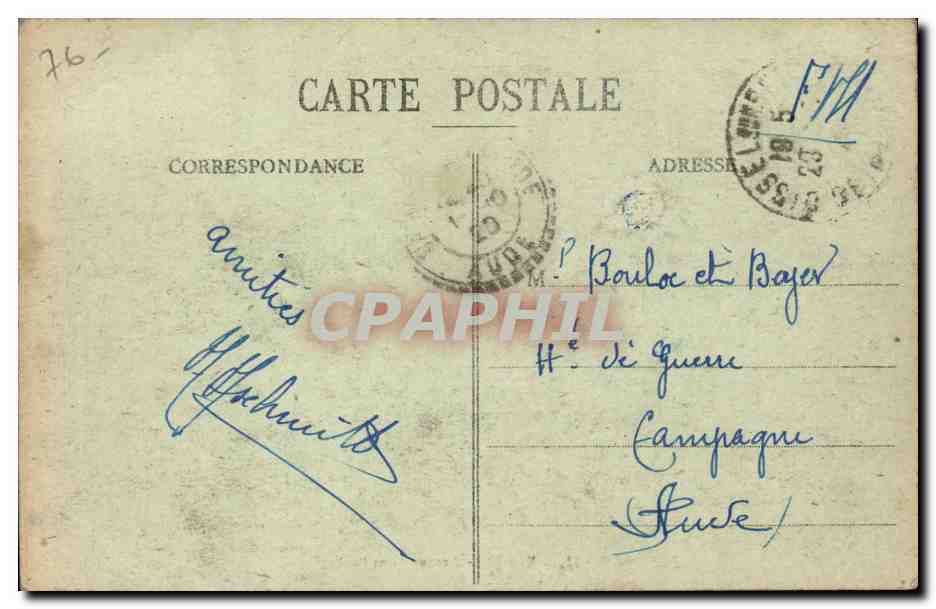 Rouen - Avenue Saint Paul CPA  — Rückseite