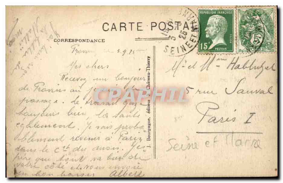 Provins - Vue Generale CPA  — Rückseite