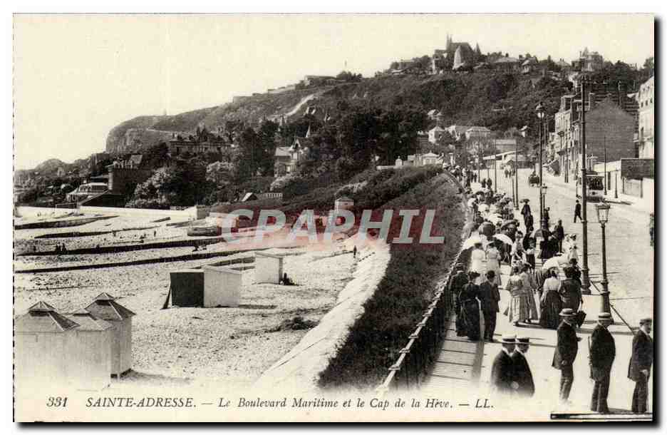 Sainte Adresse - Le Boulevard Maritime et le Cap de la Heve CPA 