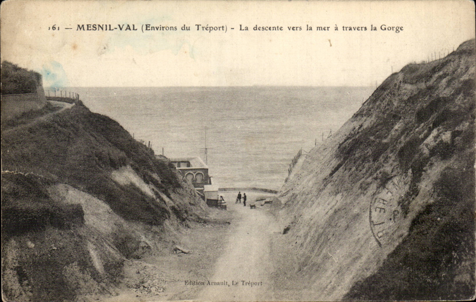 Mesnil Val - La descente vers la mer a travers la Gorge - CPA 
