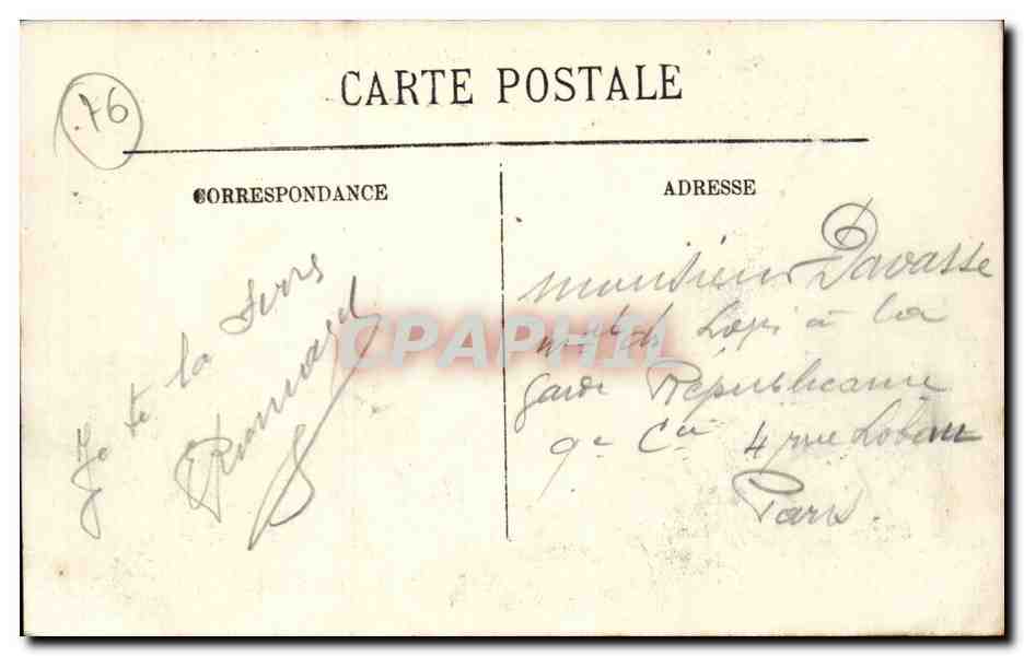 Sainte Adresse - Les Phares de la Heve - lighthouse - CPA  — Rückseite