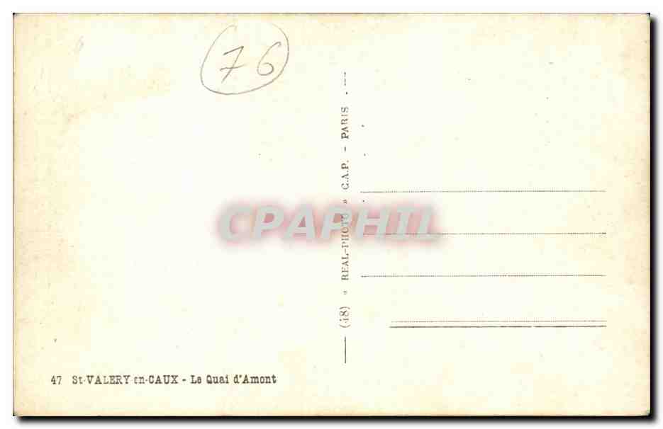 St Valery en Caux - Le Quai d'amont - CPA  — Rückseite