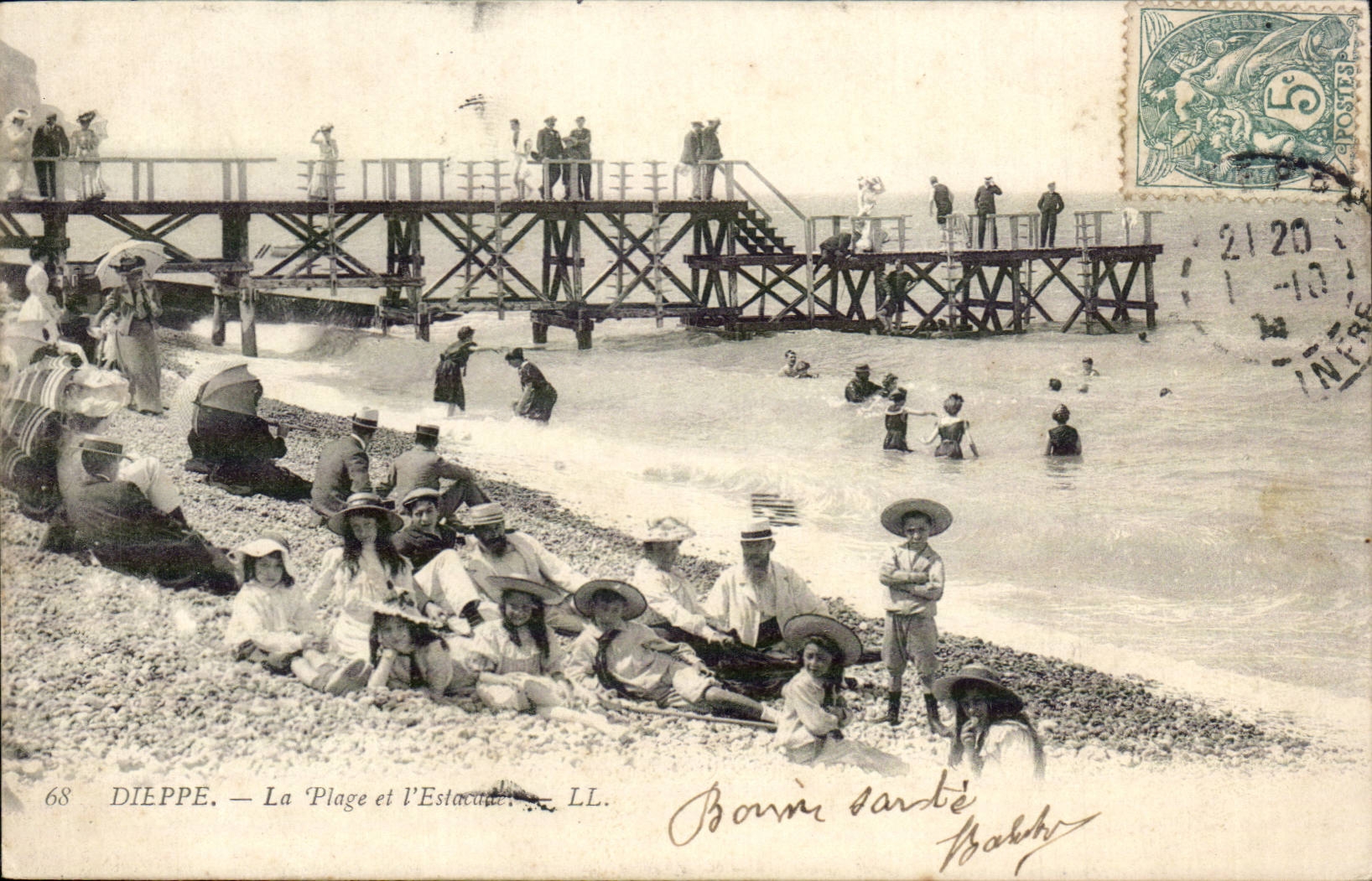 Dieppe - La Plage - Enfants - CPA 