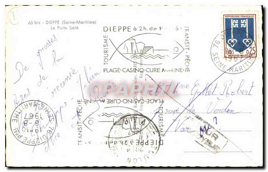 Dieppe - Le Puits Sale - CPA  — Rückseite