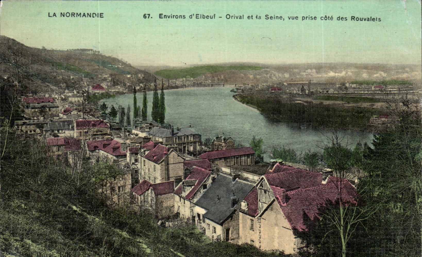 Environs d'Elbeuf - Orival et la Seine vue prise cote des Rouvalets CPA 