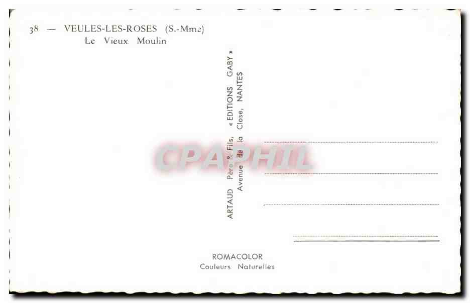 Veules les Roses - Le Vieux Moulin - CPA  — Rückseite
