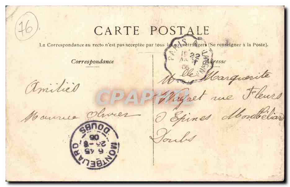 Le Treport - Vue du Port - CPA  — Rückseite