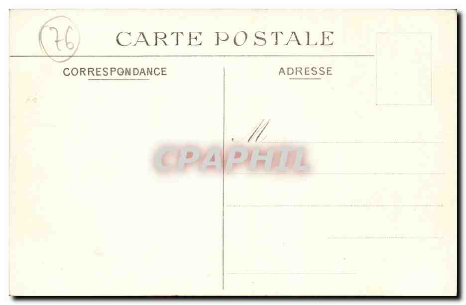 Le Treport - Vue prise du haut de la falaise - CPA  — Rückseite