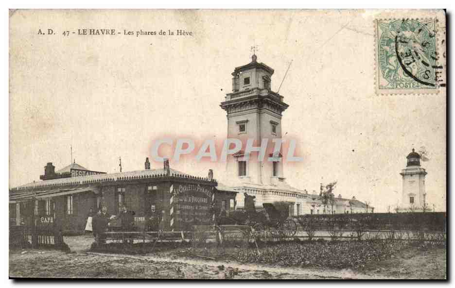 Le Havre - Les Phares de la Heve - lighthouse - CPA 