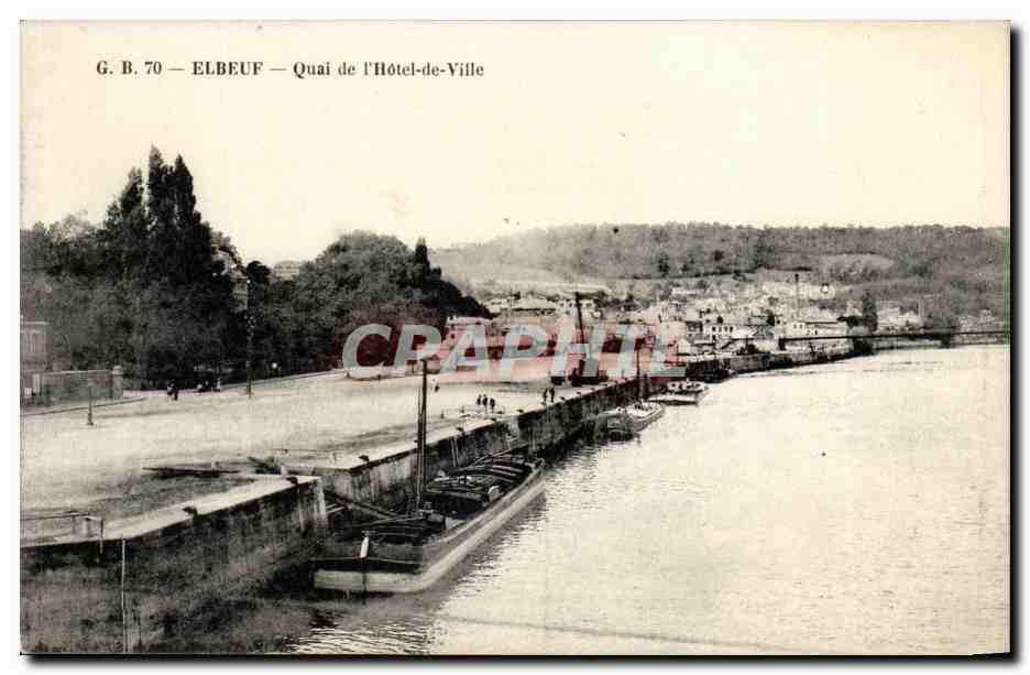 Elbeuf - Quai de l'Hotel de Ville CPA 